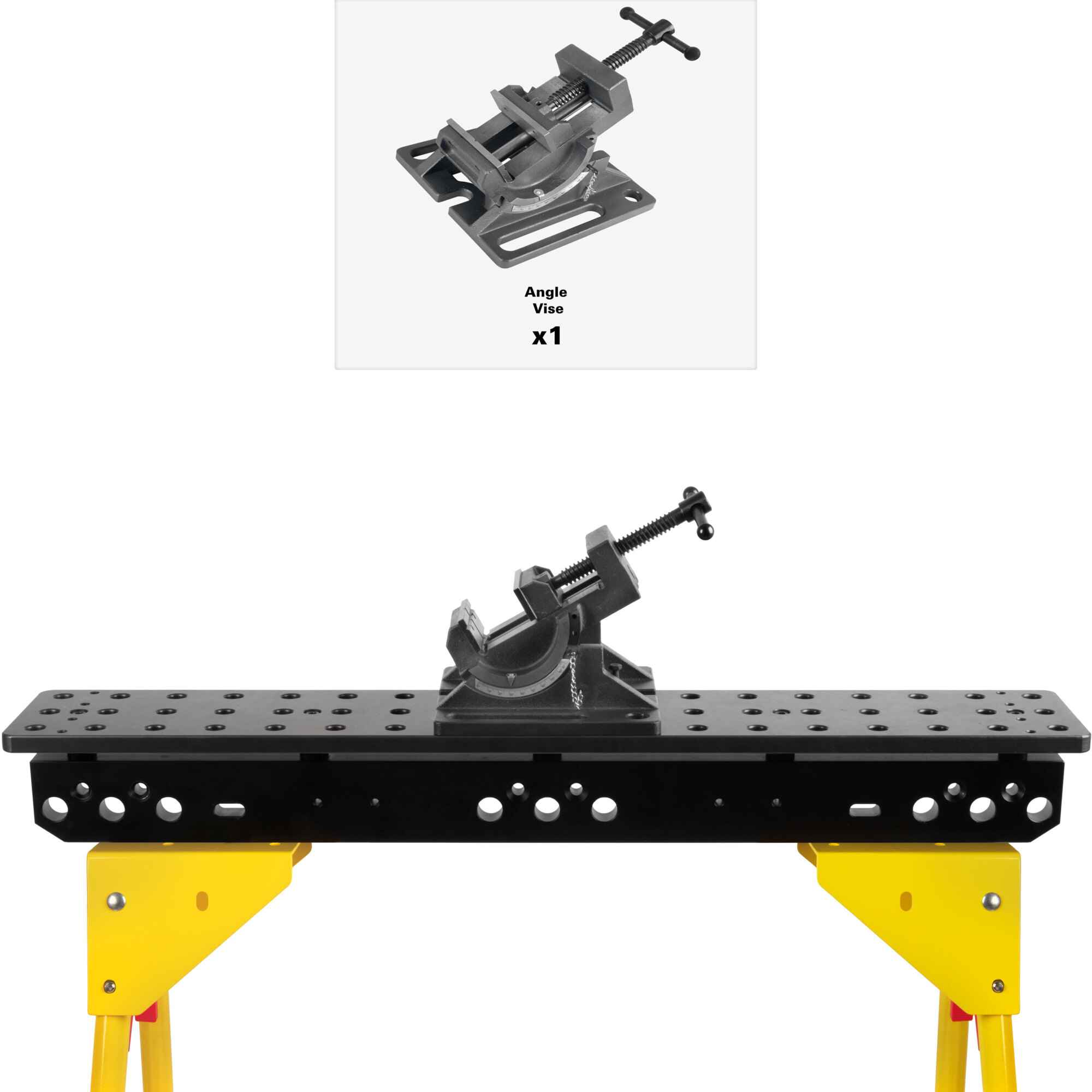 Strong Hand Tools Plate and Adjustable Heavy-Duty Leg Package with Cradle Vise — 36in. x 6in., Model# TSB366-AF4